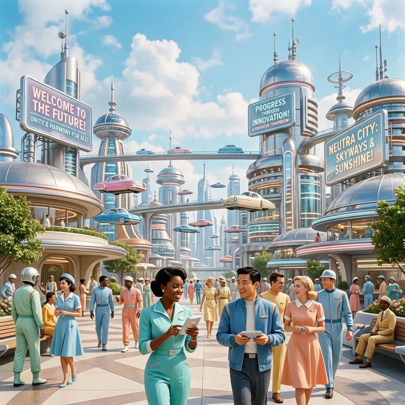 Retro-Futurist World Inspired by 1950s Sci-Fi