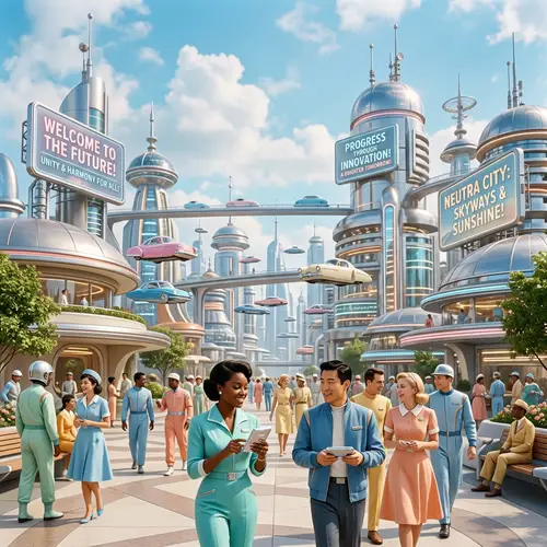 Retro-Futurist World Inspired by 1950s Sci-Fi