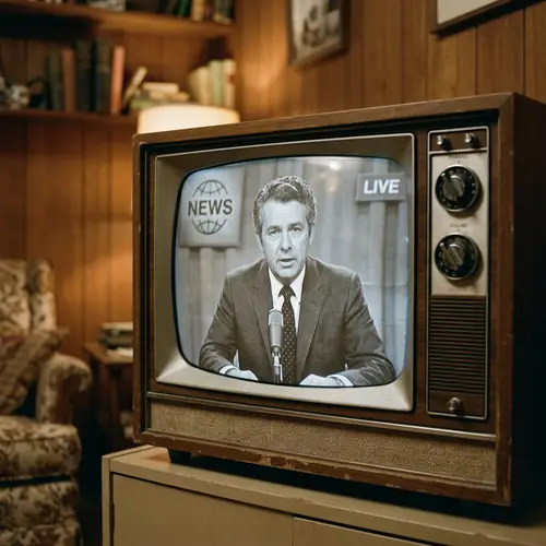 Retro Television News Anchor