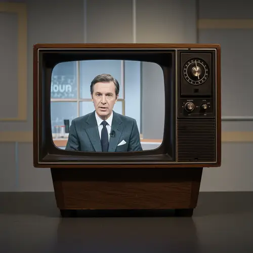 Retro Television News Anchor