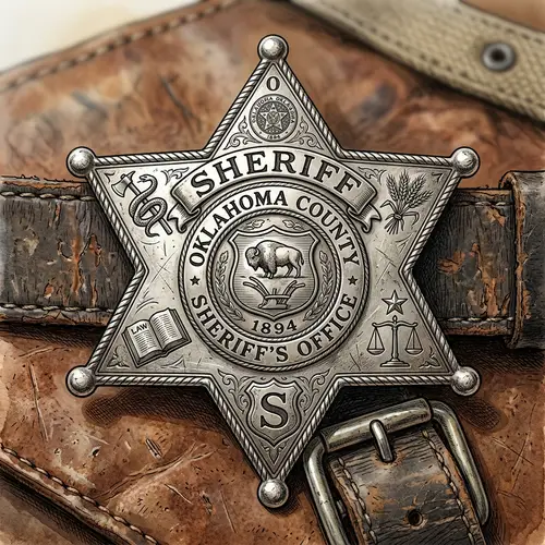 Detailed Illustration of Traditional Sheriff's Star Badge