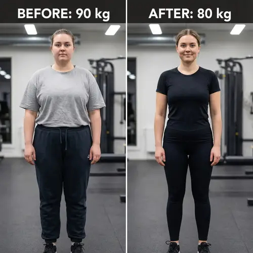 Stunning Transformation: 90kg to 80kg Weight Loss