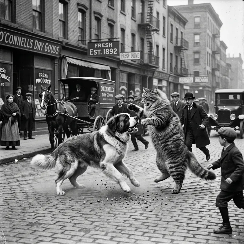 Epic Cat and Dog Street Fight Showdown