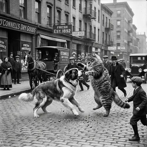 Epic Cat and Dog Street Fight Showdown