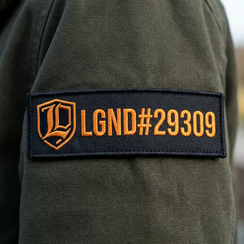 LGND#29309 Patch with Legendary Logo - Orange & Black