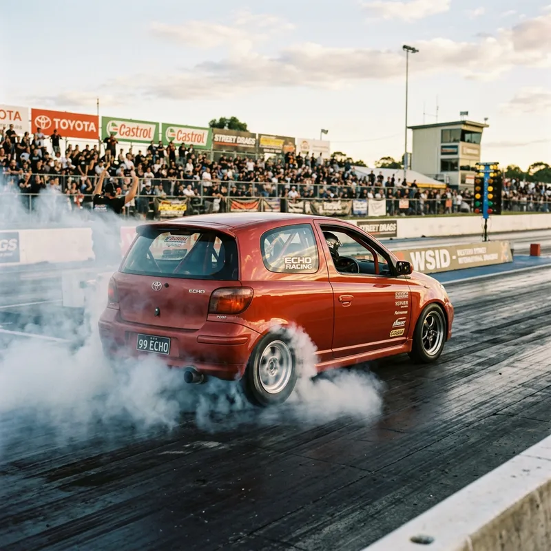1999 Toyota Echo Burnout Drag Strip Australia