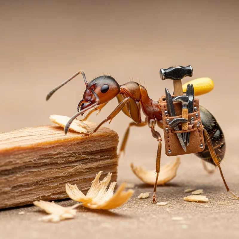 Ant Carpenter Building with Wood | Creative Insect Art Ant Carpenter Building with Wood | Creative Insect Art