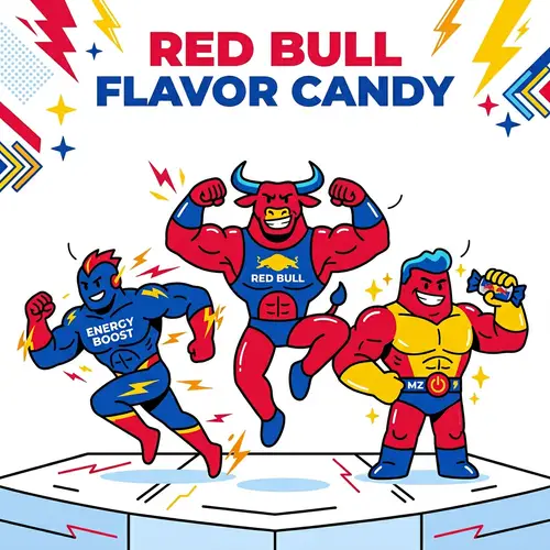 Powerful Red Bull Candy Mascots for MZ Generation