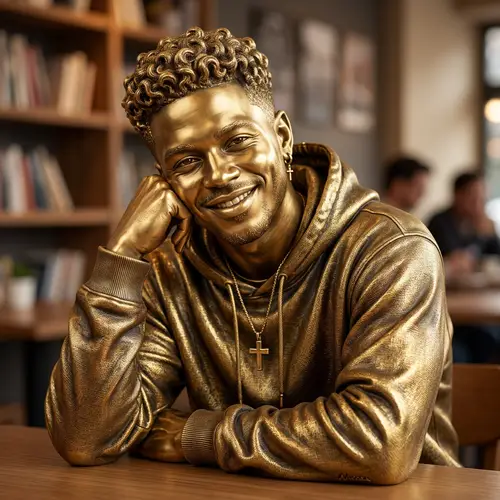 Transform Any Image into a Gold Statue