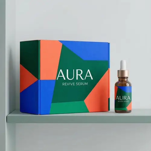 Modern Product Packaging Design with Bold Colors