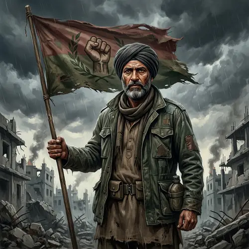 Revolutionary Freedom Fighter Illustration - Symbol of Resilience