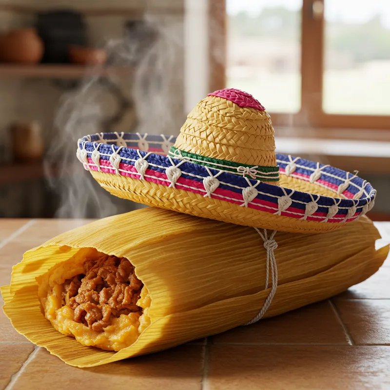 Tamal con Sombrero Mexicano - Authentic Mexican Flavor