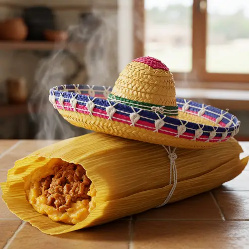 Tamal con Sombrero Mexicano - Authentic Mexican Flavor