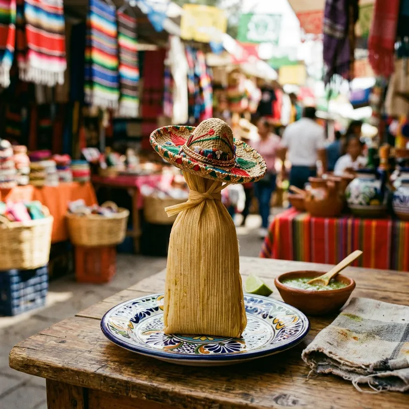Tamal con Sombrero Mexicano - Authentic Mexican Flavor