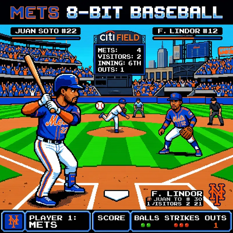 Retro 80s Video Game Mets Players: Soto & Lindor Retro 80s Video Game Mets Players: Soto & Lindor