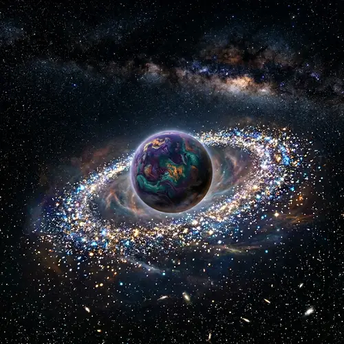 Lonesome Planet Surrounded by Stardust