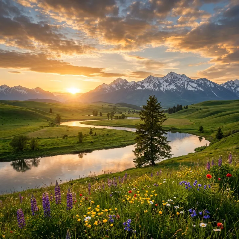 Captivating Mountain Landscape View Captivating Mountain Landscape View