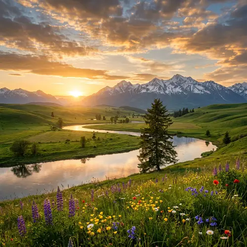 Scenic Mountain Landscape - Captivating Natural Beauty