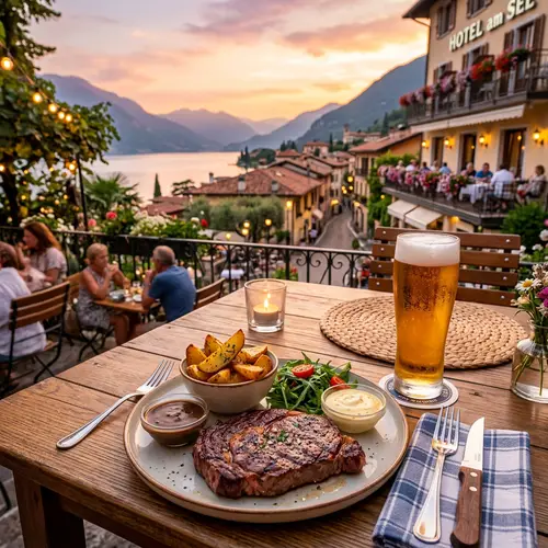 Juicy Steak & Ice-Cold Beer at Mountainside Restaurant