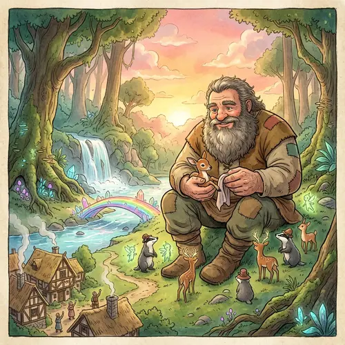 Gentle Giant's Adventures: Heartwarming Fairy Tale in a Mystical Kingdom