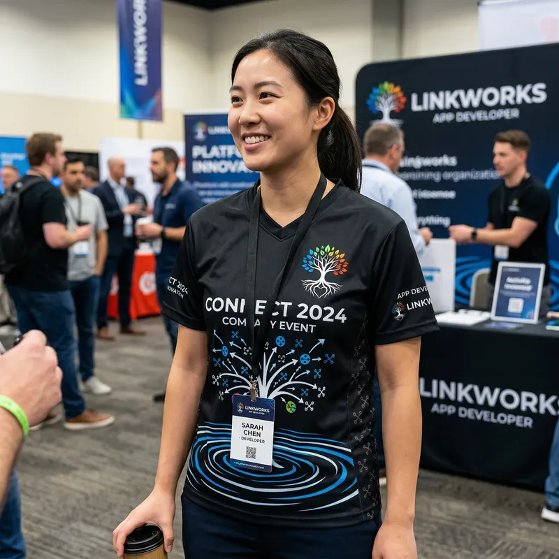 Creative Black Jersey Design for Tech Events