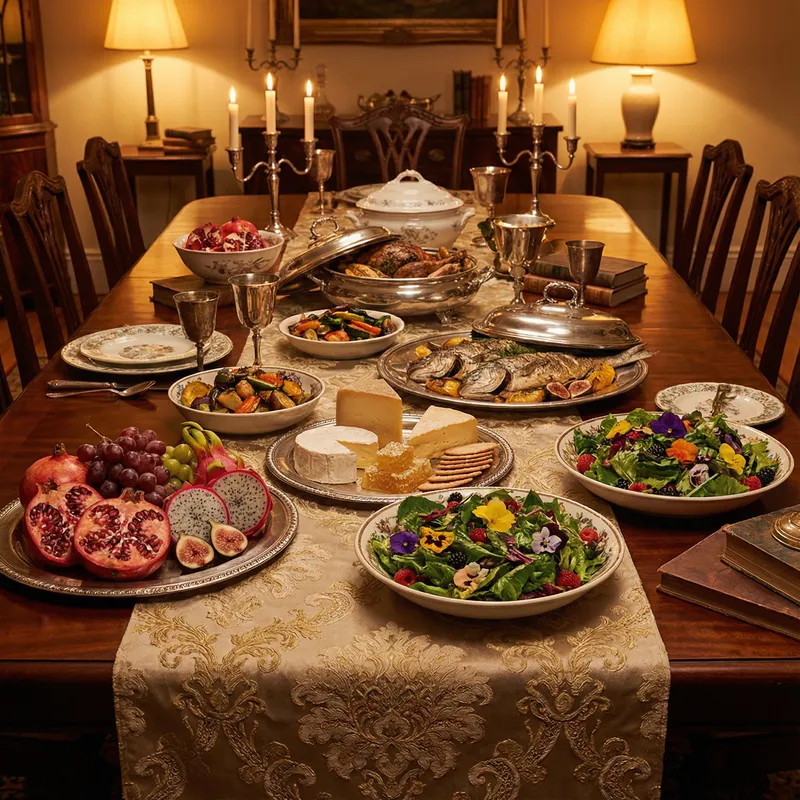 Invaluable Meal: Exotic Fruits, Gourmet Cheeses & Succulent Dishes