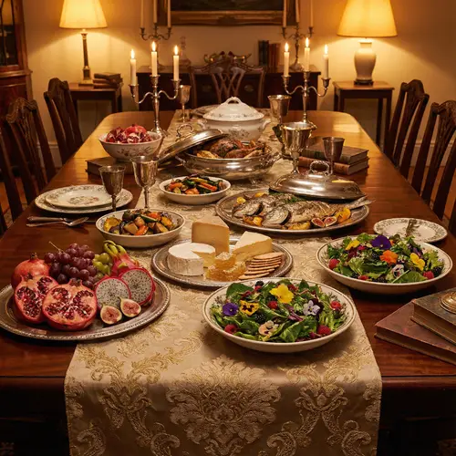 Exquisite Feast: Gourmet Cheeses, Succulent Dishes & More