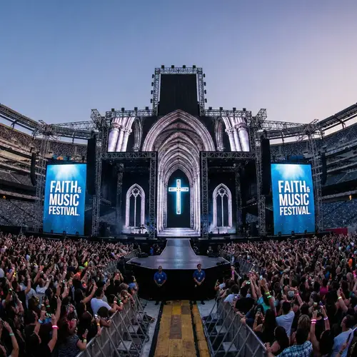 Stunning Cross-Shaped Stage for Concerts