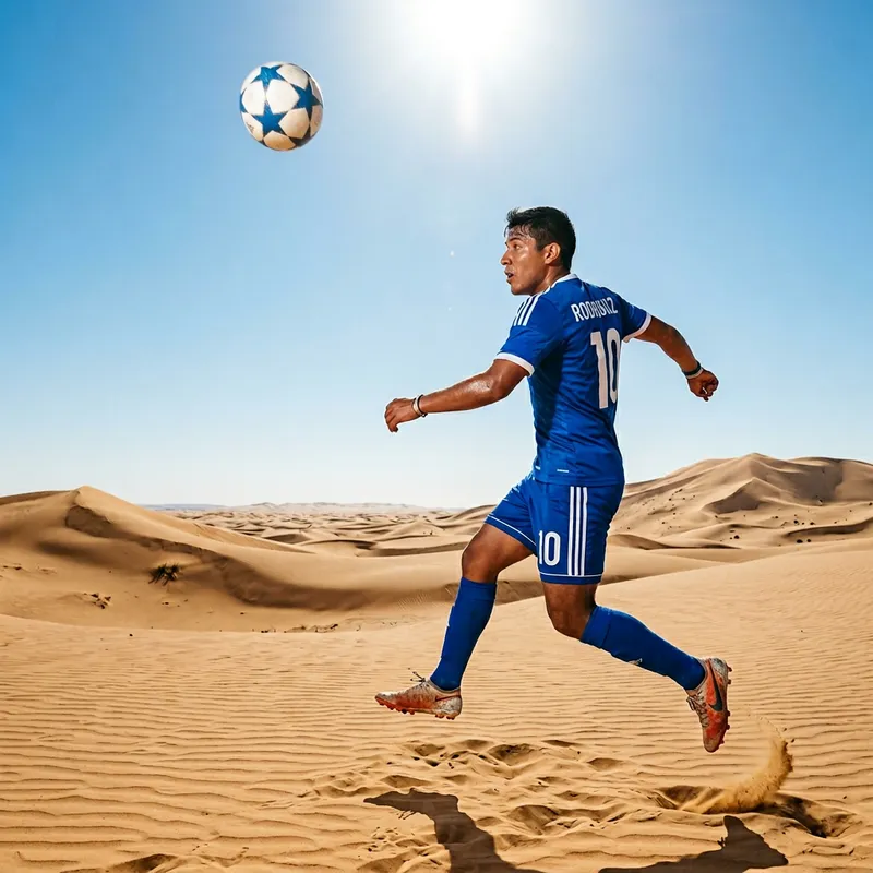 Lionel Messi Soccer Skills in Desert Landscape | Exciting Action