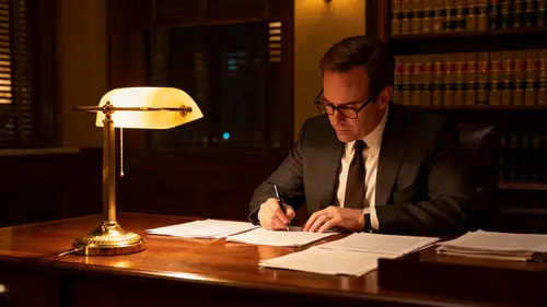 Professional Evening Work in a Vintage Office