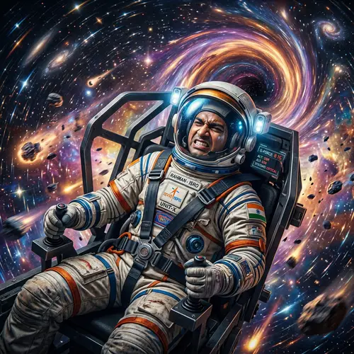 Overload Astronaut in 8g Cosmic Forces