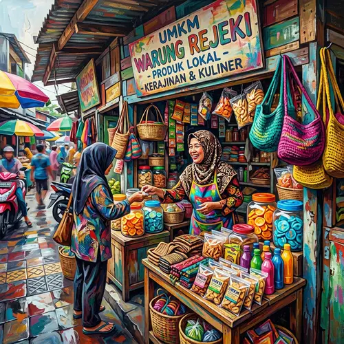 Abstract Realism Showcase of UMKM in Indonesia