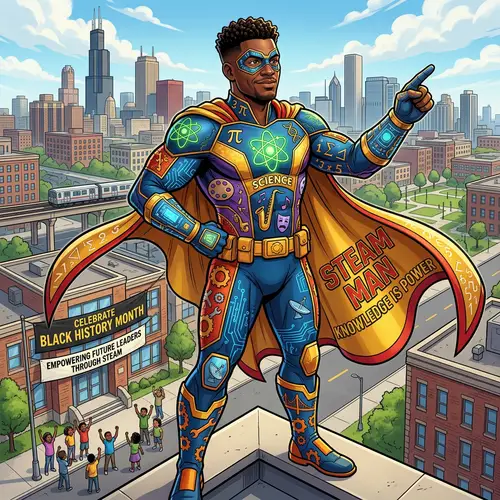 STEAM Man: The Mighty Superhero Championing Education | Black History Campaign