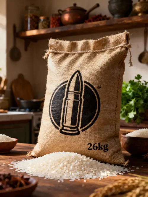 Elegant 26kg Burlap Rice Sack - Rustic Kitchen Appeal