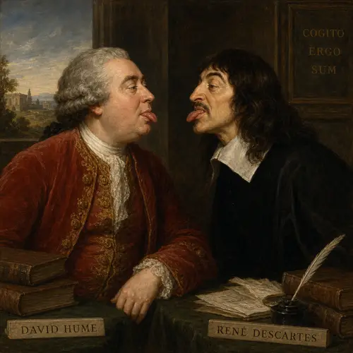 Hume and Descartes: A Playful Encounter in Art