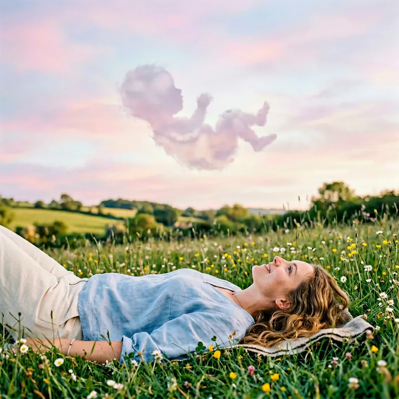 Dreamy Clouds: Baby Silhouettes in the Sky
