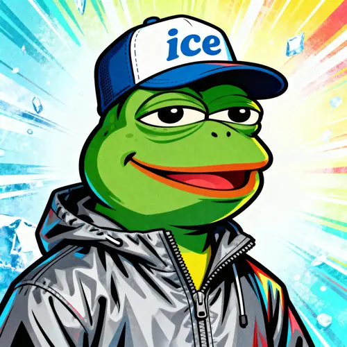 Ice Pepe Meme in Windbreaker and Hat