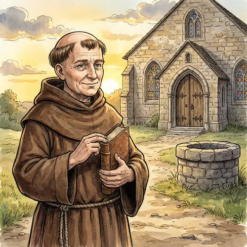 Friar in Old Times: A Serene Reflection