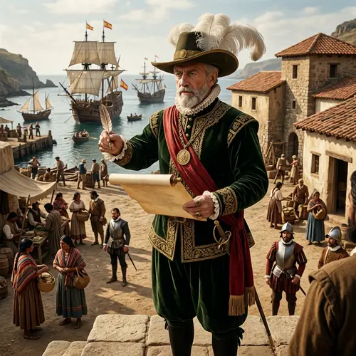 Spaniard Colonial Ruler: A Historical Scene