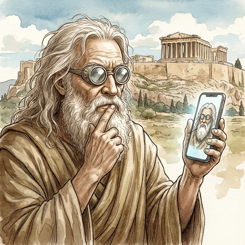 Socrates Taking a Selfie: Ancient Meets Modern