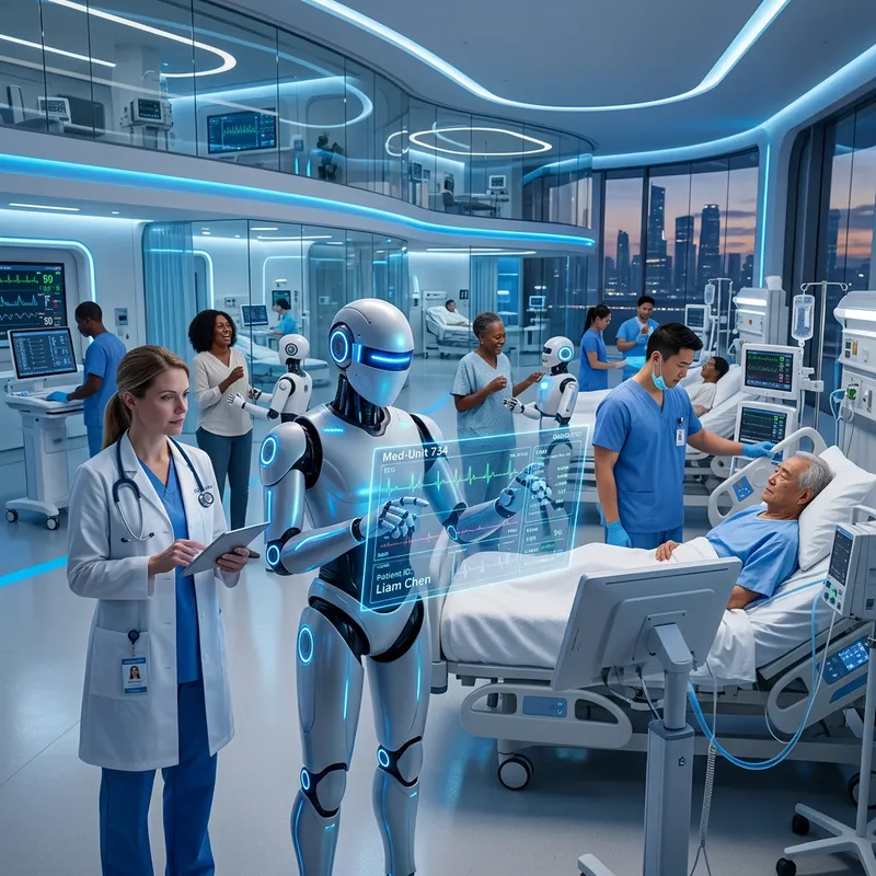 Futuristic AI Integration in Healthcare - Revolutionary Technology in Modern Hospitals