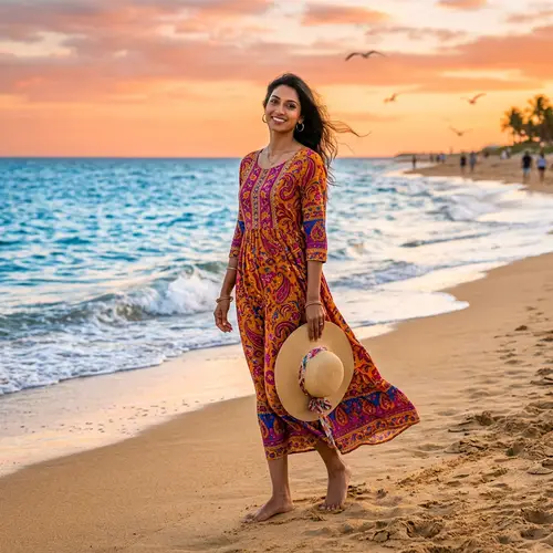 Stunning South Asian Model Fashion Shoot on Beach