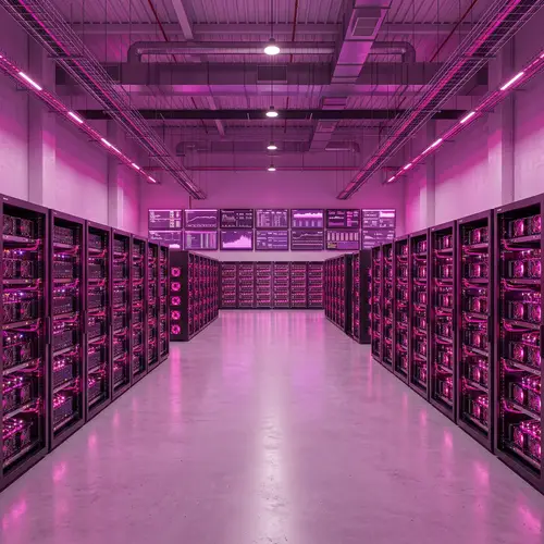 Modern Spacious Server Room with Mining Farm