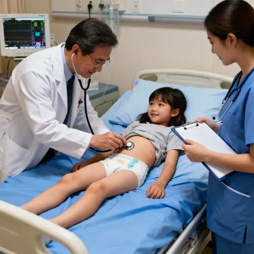 7-Year-Old Girl in Hospital for Abdominal Exam