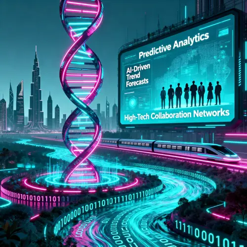 Futuristic Corporation DNA in Neon Lights