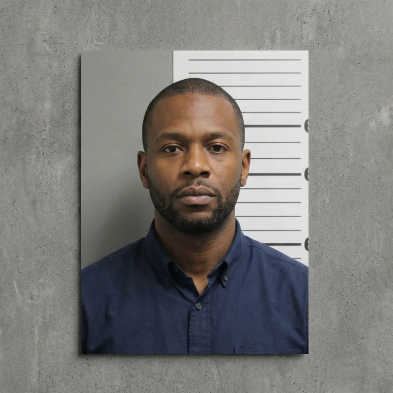 Professional Mugshot of Black Man