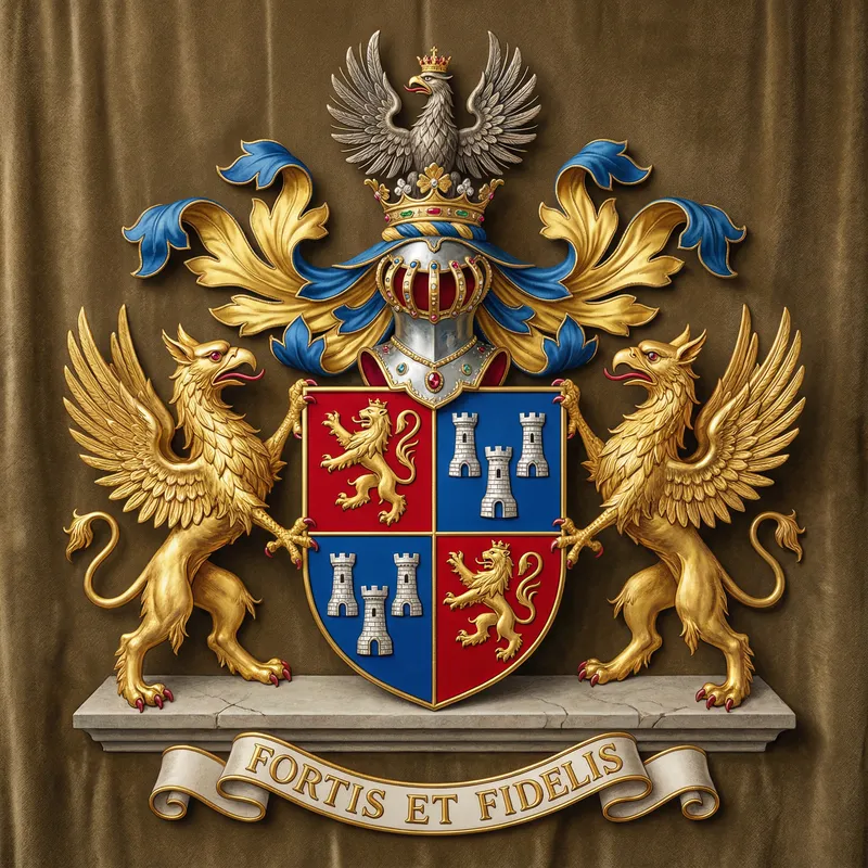 Noble Family Crest Enhancement - Heritage Design