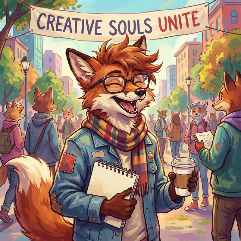 Vibrant Anthropomorphic Character Art Showcase