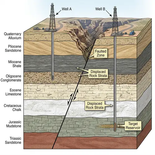 Multi-Layered Rock Textures and Geological Faults