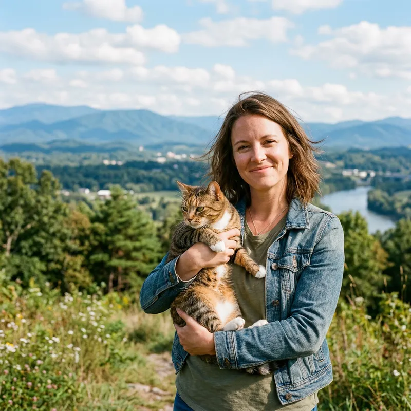 Emily Pritt with Cat in Knoxville, TN Emily Pritt with Cat in Knoxville, TN